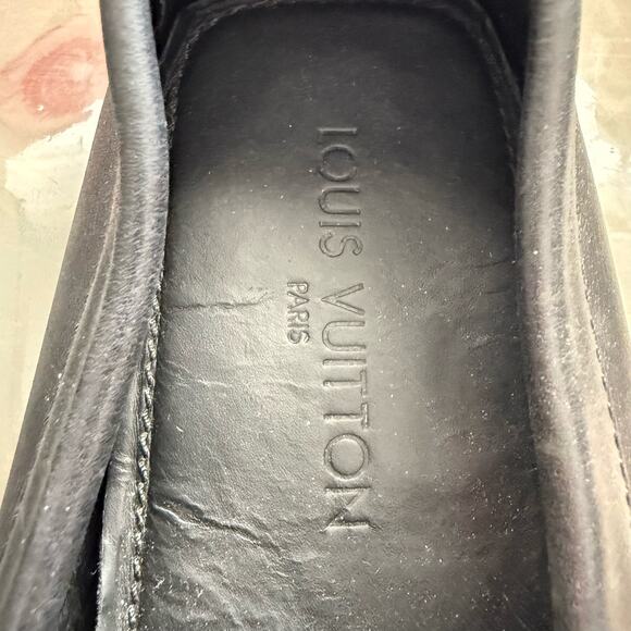 Louis Vuitton Black Monte Carlo Moccasin Loafers Sz 10 - Picture 4 of 14